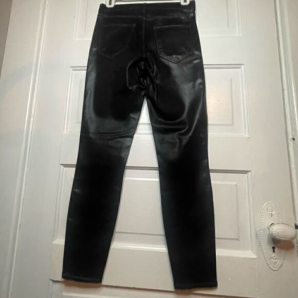 L’AGENCE Margot Skinny High Rise Contrast Coated Noir - Picture 7 of 15